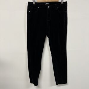 Buffalo David Bitton Corduroy Skinny Pants Size 12 Black Mid Rise Fall Winter